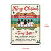 Merry Christmas Besties Forever - Personalized Christmas Wooden Card With Pop Out Ornament - Gift For Bestie, Best Friend, Sister, Birthday Gift For Bestie And Friend, Christmas Gift