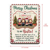 Merry Christmas To My Sisters By Heart - Personalized Custom Christmas Wooden Card With Pop Out Ornament - Gift For Bestie, Best Friend, Sister, Birthday Gift For Bestie And Friend, Christmas Gift