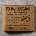 Romantic Husband Love Message Gift - Leather Wallet