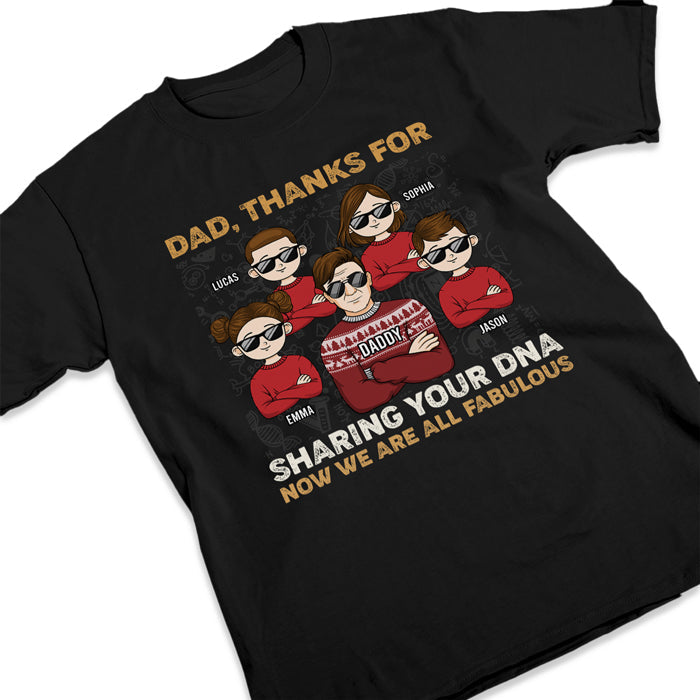 Custom Name Funny Dad DNA Gifts - Personalized Apparel
