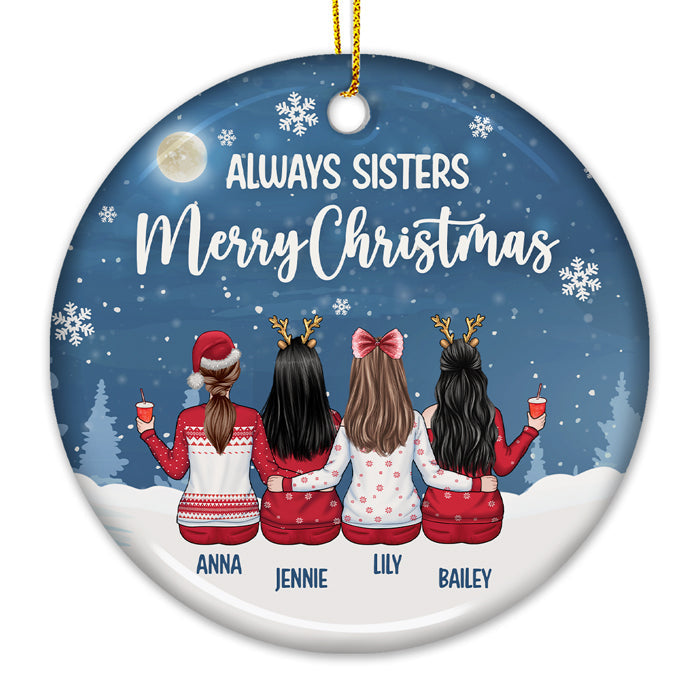 Custom Name Christmas Sister Gifts - Personalized Ornament