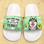 Custom Name Best Dog Dad Gifts - Personalized Slide Sandals