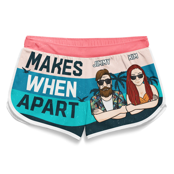 Custom Name Funny Couple Gifts - Personalized Couple Beach Shorts