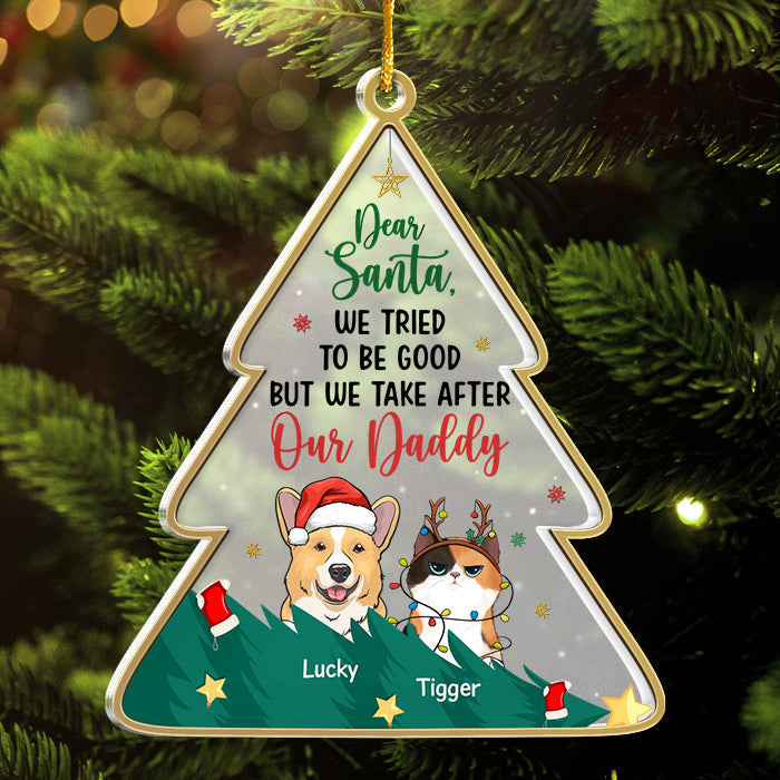 Custom Name Naughty List Christmas Gifts for Pet Lovers - Personalized Ornament