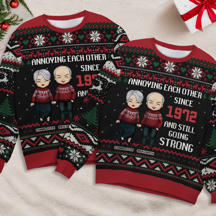 Custom Name Funny Christmas Gifts for Couples - Personalized Sweatshirt