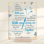 Custom Name Memorial Butterfly Decor - Personalized Acrylic Plaque