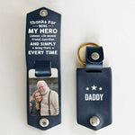 Custom Photo Dad Gifts - Personalized PU Keychain