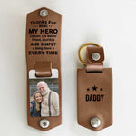 Custom Photo Dad Gifts - Personalized PU Keychain