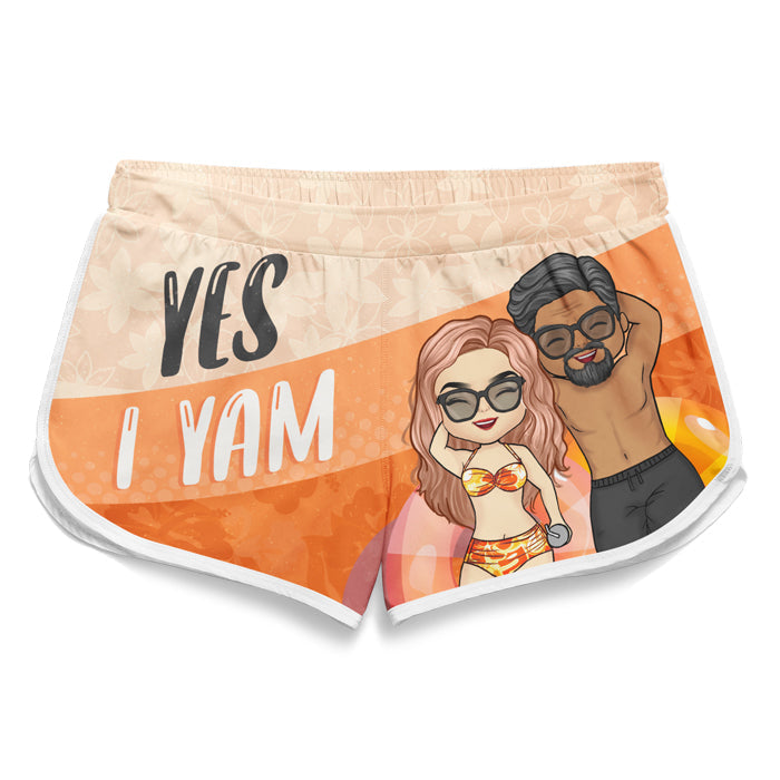 Sweet Potato Matching Couple Beach Gifts - Couple Beach Shorts