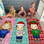 Custom Name Christmas Gifts for Kids - Personalized Beach Towel