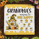 Custom Name Grandma Bee Happy Gifts - Personalized Garden Stone