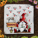 Custom Name Grandma Gnome Garden Decor - Personalized Garden Stone