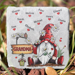 Custom Name Grandma Gnome Garden Decor - Personalized Garden Stone