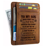 To My Son Sentimental Message Gifts - Card Wallet