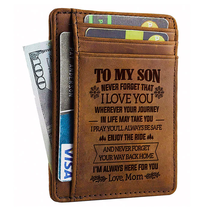 To My Son Sentimental Message Gifts - Card Wallet