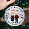 Annoying For Many Years And Going Strong - Personalized Custom Round Shaped Ceramic Christmas Ornament - Gift For Couple, Husband Wife, Anniversary, Engagement, Wedding, Marriage Gift, Christmas Gift