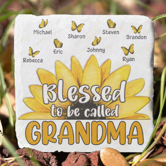 Custom Name Grandma Gifts for Grandmothers - Personalized Garden Stone