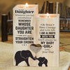 Straighten Your Crown, My Baby Girl - Family Candle Holder - Christmas Gift For Daughter From Dad
