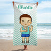 Salt In The Air Sand In Our Hair - Personalized Custom Beach Towel - Gift For Family, Gift For Kids, Christmas Gift