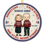 Custom Name Anniversary Christmas Couple Gifts - Personalized Ornament
