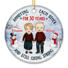 Annoying For Many Years And Going Strong - Personalized Custom Round Shaped Ceramic Christmas Ornament - Gift For Couple, Husband Wife, Anniversary, Engagement, Wedding, Marriage Gift, Christmas Gift