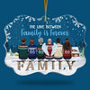 The Love Between Family Is Forever - Personalized Custom Benelux Shaped Acrylic Christmas Ornament - Gift For Family, Christmas Gift