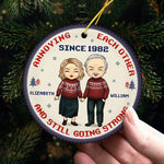 Custom Name Anniversary Christmas Couple Gifts - Personalized Ornament