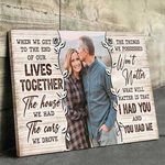 Custom Photo Romantic Couple Gifts - Personalized Canvas