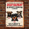 Nous prenons une bouchée de la criminalité Francais - Funny Personalized Dog Metal Sign