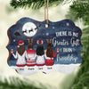 There Is No Greater Gift Than Friendship - Personalized Custom Benelux Shaped Wood Christmas Ornament - Gift For Bestie, Best Friend, Sister, Birthday Gift For Bestie And Friend, Christmas Gift