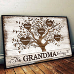 Custom Name Family Tree Grandma Gifts - Personalized Poster