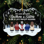 Custom Name Brother Sister Christmas Gifts - Personalized Ornament