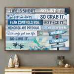 Custom Name Beach Life Quote Decor - Personalized Poster