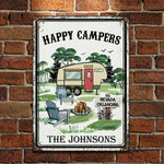 Custom Family Camping Gifts for Campers - Personalized Metal Sign