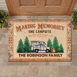 Custom Name RV Camping Family Decor - Personalized Doormat