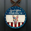 God Bless American - Funny Personalized Dog Door Sign