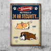 Warning Area Patrolled 24H - Funny Personalized Dog Metal Sign
