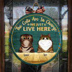 Custom Name Cat Family Decor - Personalized Wood Sign
