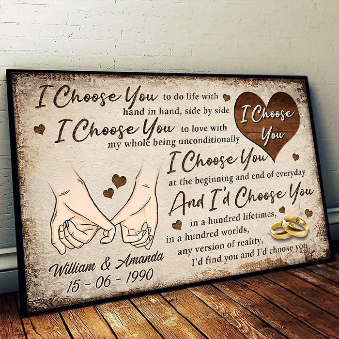 Custom Name Couple Love Gifts - Personalized Poster