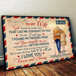 Custom Name Romantic Anniversary Gifts for Wife - Personalized Poster