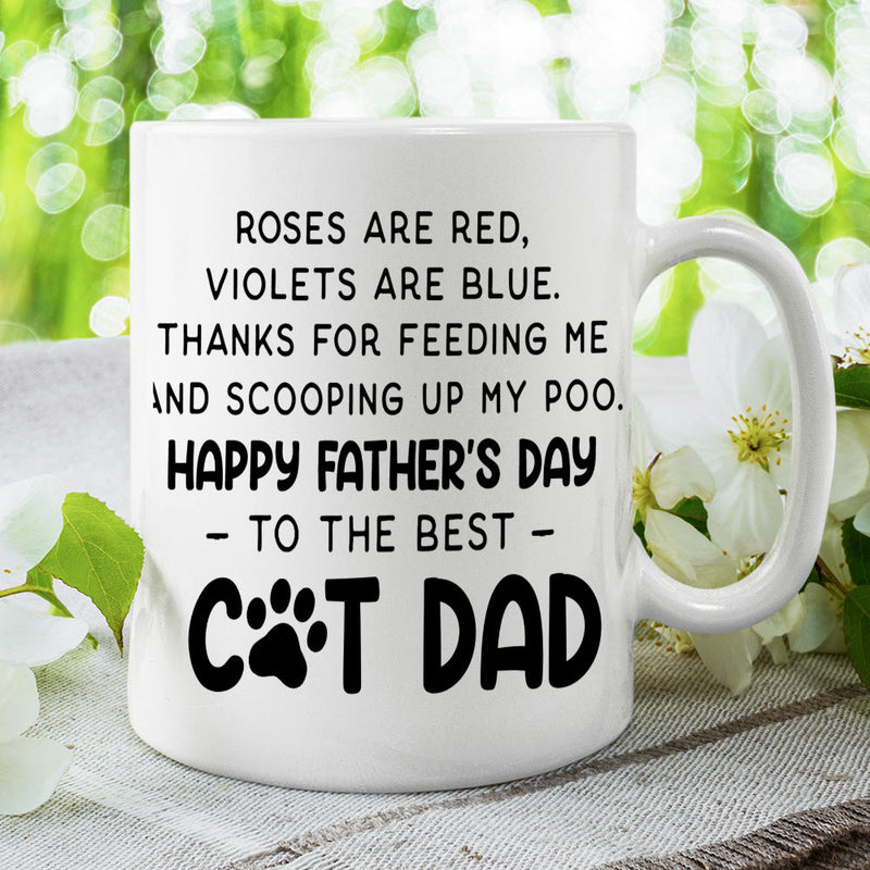 Custom Name Cat Dad Father's Day Gifts - Personalized Mugs