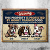 This Property Is Protected By Highly Trained Dog - Funny Personalized Dog Metal Sign