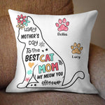 Custom Name Mother's Day Gifts for Cat Moms - Personalized Pillow
