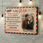 Custom Photo Romantic Gifts for Wife - Personalized Canvas