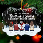 Custom Name Brother Sister Christmas Gifts - Personalized Ornament