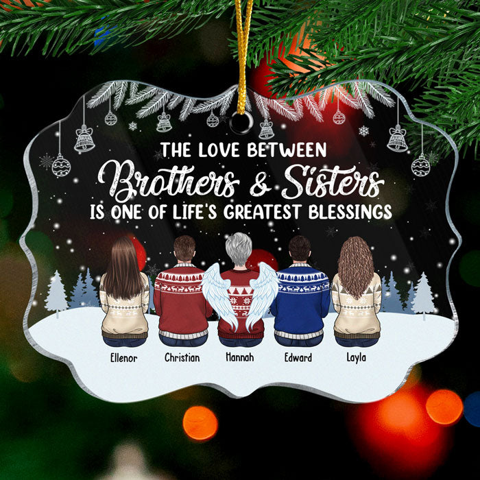 Custom Name Brother Sister Christmas Gifts - Personalized Ornament