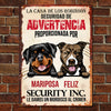 Nous prenons une bouchée de la criminalité Francais - Funny Personalized Dog Metal Sign