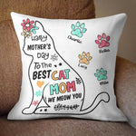 Custom Name Mother's Day Gifts for Cat Moms - Personalized Pillow