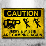 Custom Name Funny Camping Gifts - Personalized Metal Sign