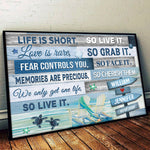 Custom Name Beach Life Quote Decor - Personalized Poster